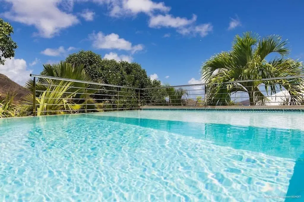 Fresh Summer Villa with Superb View of the Hills Quartier de Lorient Saint Barthelemy